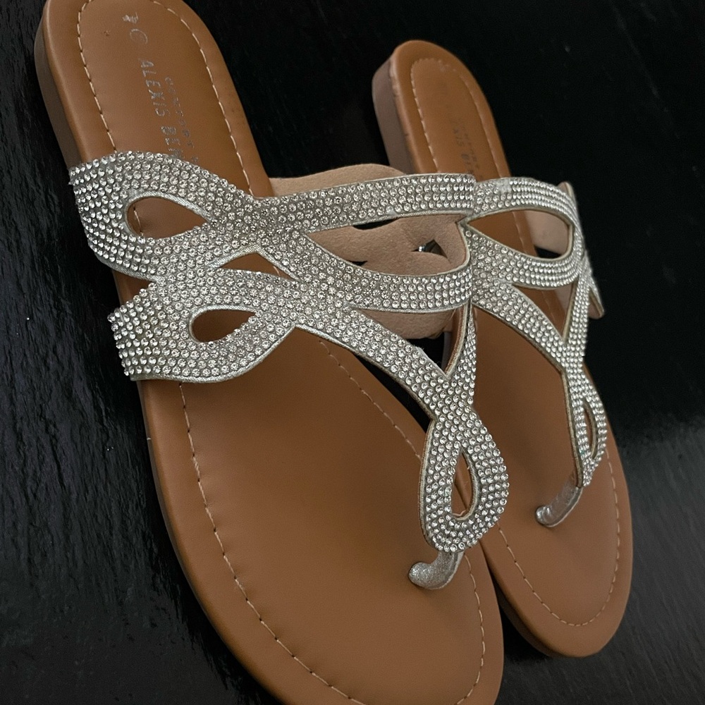 Silver Rhinestone Sandals - Picture 3 of 3
